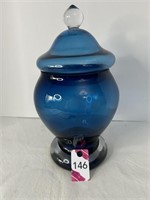 14"H Hand Blown Lidded Jar