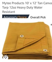 New 10' x 12' Canvas Waterproof  Heavy Duty  Tarp