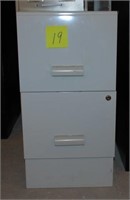2 drawer white filing cabinet