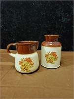 Mccoy Pitcher & crock approx 6 & 7.5 inches