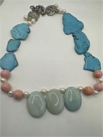 Loulou de la Falaise Turquoise & Jadeite Necklace