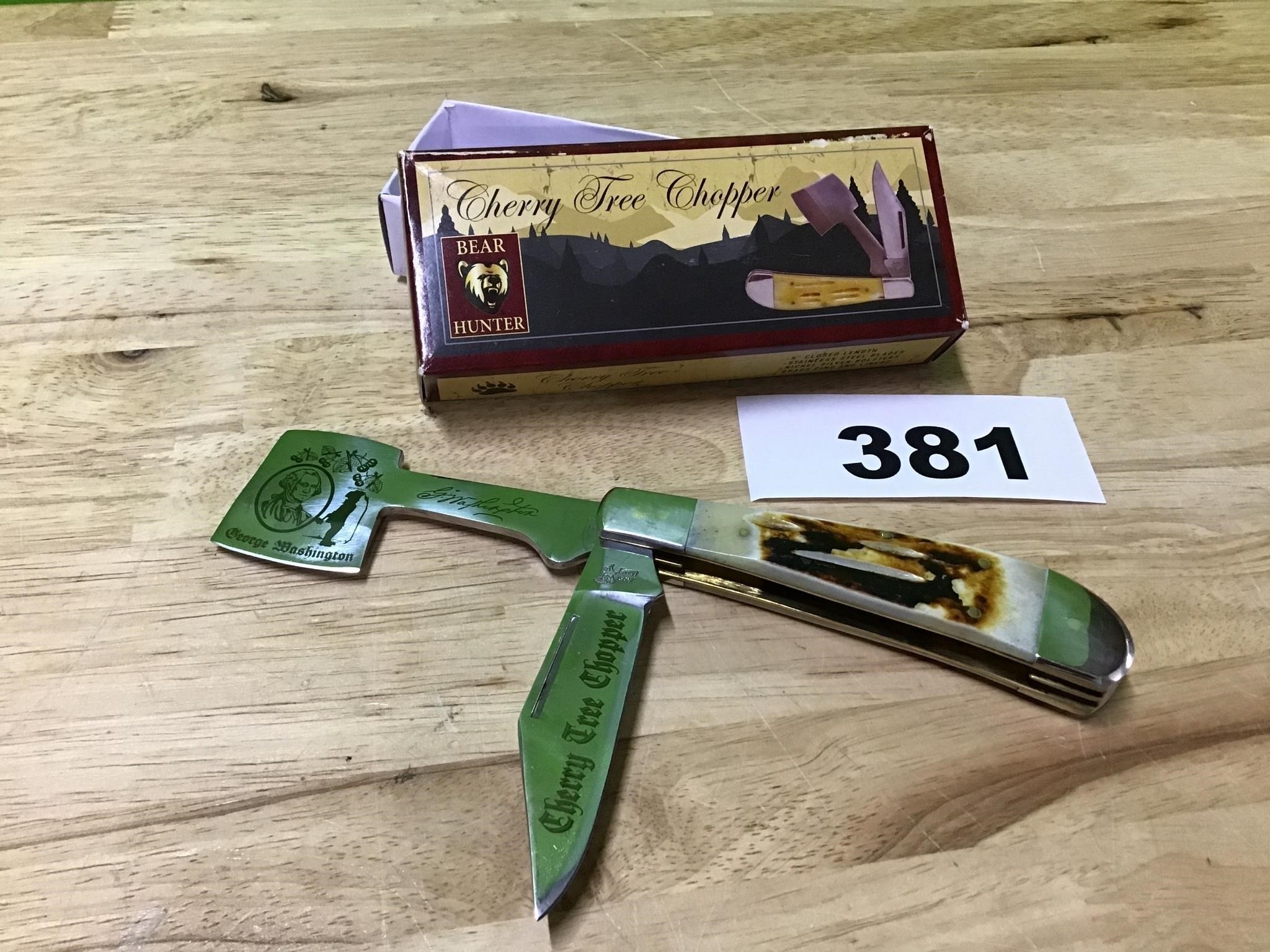 Bear Hunter Cherry Tree Chopper Knife