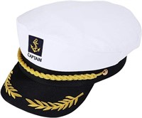 White Captain's Hat Adult Yacht Military Hats