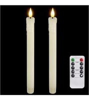 Homemory 2 PCS Flameless Taper Candles with
