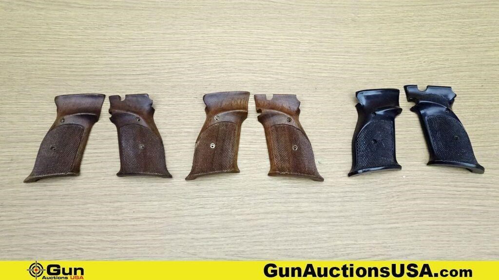 S&W Mod. 41 Grips. Excellent. Lot of 3; 2- Wood Ta