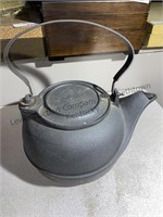 Cast iron tea kettle, no markings found