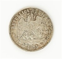 Coin 1875 Mexico UN PESO in Fine