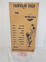 Fairview High 1968 Pepsi Cola Sign