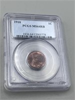 1910 PCGS MS64RB Wheat Penny