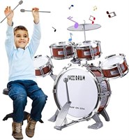 Kids Drum Kit, Toddler Toys Jazz Drum Set 5 Drums,