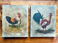 LATE 19TH POULTRY PAINTINGS (2)