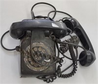 Vtg Rotary Phone Black Western Electric & Phone