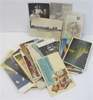 Large variety of antique postcards from the early