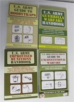 (4) New Paperback Military manuals: Booby-traps,