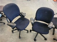 2 ADJUSTABLE OFFICE CHAIRS