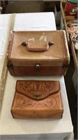 Leather purse, lock box