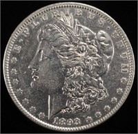 1893 MORGAN DOLLAR AU