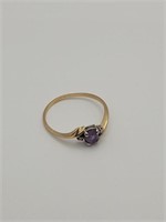 10K Yellow Gold with Purple stone!