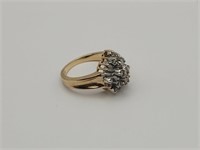 10K Yellow Gold ring loaded with Diamonds!