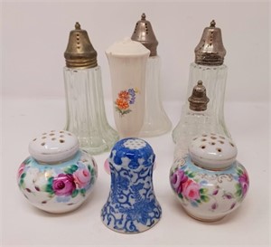 Glass and Ceramic Salt and Pepper Shakers