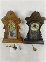 Ingraham &Co. & Waterbury Gingerbread Shelf Clocks