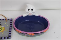 Ceramic candy bowl, Halloween decorations