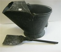 Antique Coal Scuttle & Shovel