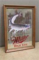 MILLER HIGH LIFE BEER MIRROR - NORTHERN