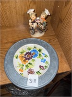 ANTIQUE PLATE FROM GERMANY AND NAPCO FIGURINE