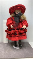 28" TALL PORCELAIN DOLL WITH HAT