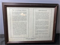 The Gettysburg Address Framed with Description