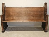 Vintage Wooden Bench / Church Pew