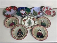 9 Christmas Plates
