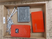 small wrenches, drill bit set and misc tools