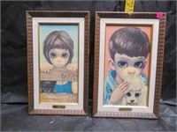 Pair of 1962 Walter Keane Children Prints