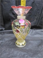 Hand Painted Art Glass Vase by Tracy Porter 6&5/8"