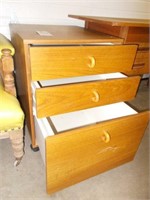 3 Drawer Office Cabinet on Rollers,