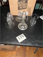 Glass ware boxlot to include candle holders