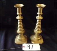 MATCHING BRASS CANDLESTICK HOLDERS