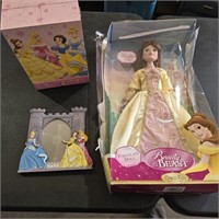 Disney-Porcelain Bell Doll-Jewelry Box W Jewelry