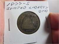 1877-S Seated Liberty Quarter - Tough Coin