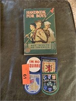 VTG HANDBOOK FOR BOYS BOY SCOUTS MANUAL / PATCHES