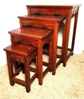 Asian Nesting Tables Lot of 4