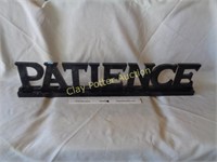 Large Wood Sign Decor "PATIENCE"