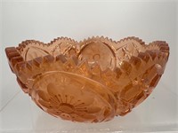 Vintage pink crystal bowl