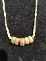 Necklace with earth colored stones
