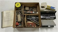 Box w/ Ratchets, Sockets, Allen Wrenches, Etc.