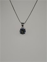 Alexandrite Silver Pendant Necklace