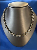 Vintage Black Pearl Silver Necklace