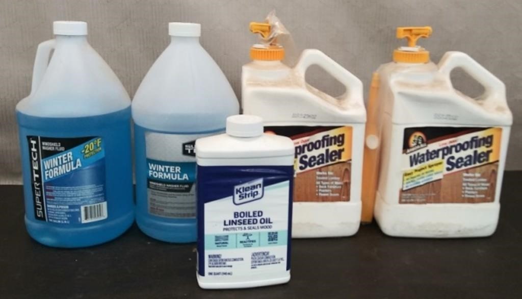 Box Chemicals- Windshield Fluid, Sealer, Linseed